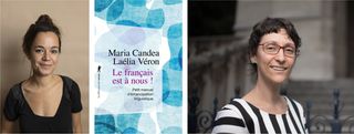 Portrait des autrices et couverture de leur livre